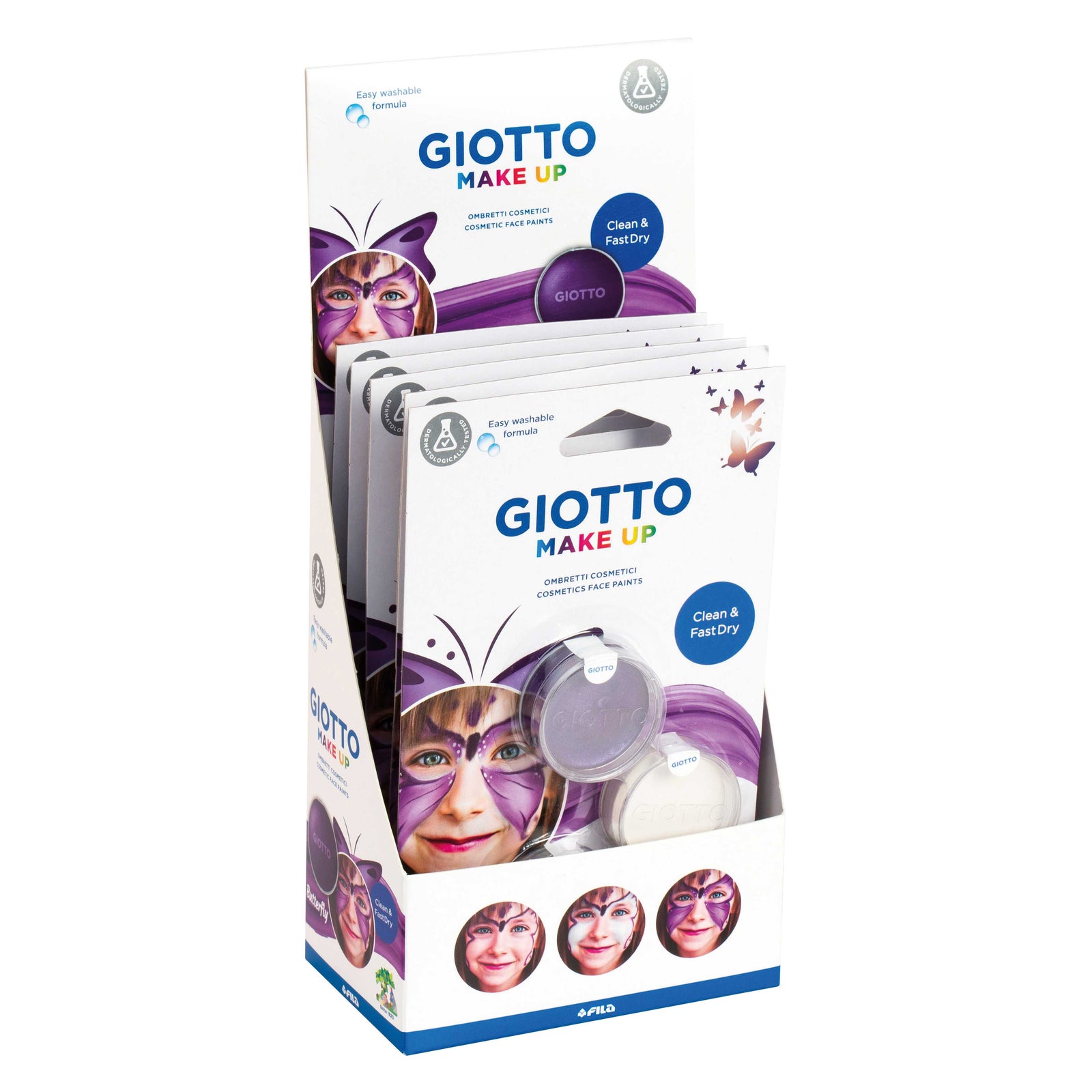 Giotto σετ χρωμάτων face painting Πεταλούδα 3 x 5 ml