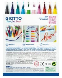 Μαρκαδόροι με πινέλο GIOTTO Turbo Soft Brush - 10 τμχ