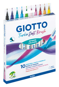 Μαρκαδόροι με πινέλο GIOTTO Turbo Soft Brush - 10 τμχ