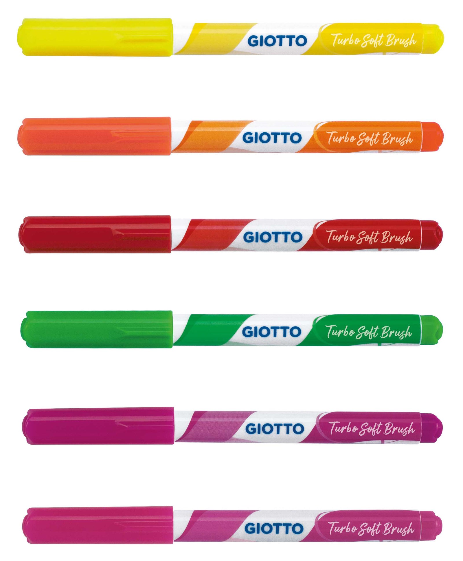 Μαρκαδόροι πινέλο GIOTTO Turbo Soft Brush Fluo 6 τμχ