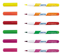Μαρκαδόροι πινέλο GIOTTO Turbo Soft Brush Fluo 6 τμχ