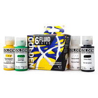 GOLDEN Fluid σετ ακρυλικών χρωμάτων Intro 6 x 30 ml