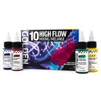 GOLDEN High Flow σετ ακρυλικών χρωμάτων Mixing 10 x 30 ml