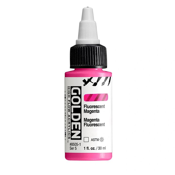 GOLDEN Ακρυλικό χρώμα φθορισμού υψηλής ροής 30 ml – 8505 Ματζέντα
