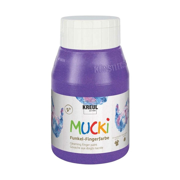 Γυαλιστερές παιδικές δακτυλομπογιές MUCKI 500 ml | διαφορετικές αποχρώσεις
