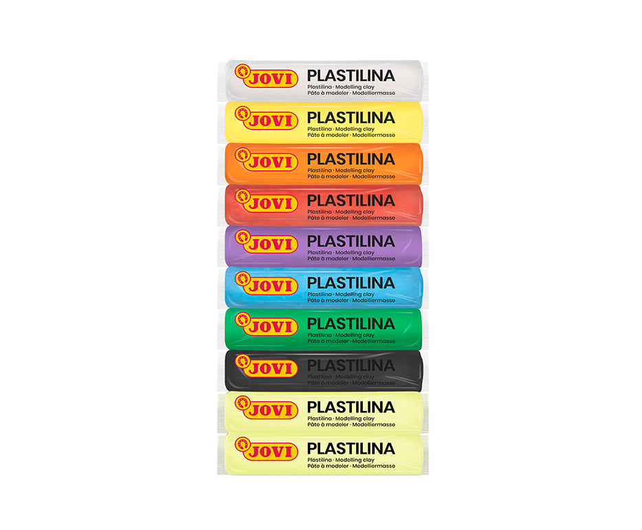 JOVI Glow φυσική πλαστελίνη 10 x 15 g – 8 χρώματα + 2 που φωσφορίζουν στο σκοτάδι