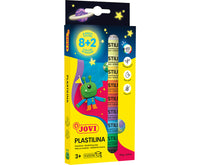 JOVI Glow φυσική πλαστελίνη 10 x 15 g – 8 χρώματα + 2 που φωσφορίζουν στο σκοτάδι