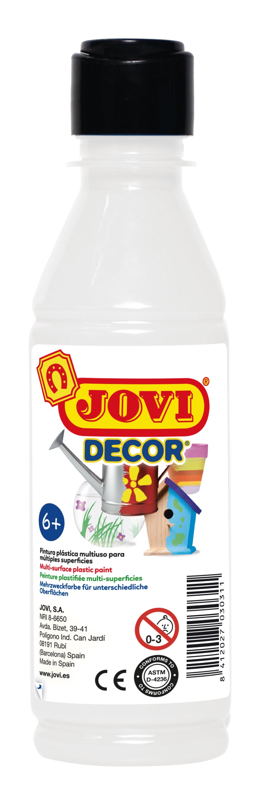 Ακρυλικό χρώμα JOVI Jovidecor 250 ml – λευκό