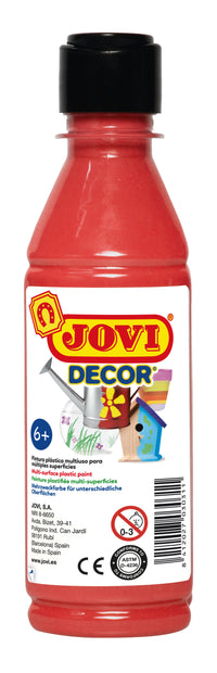 Ακρυλικό χρώμα JOVI Jovidecor 250 ml – κόκκινο