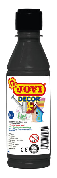 Ακρυλικό χρώμα JOVI Jovidecor 250 ml – μαύρο