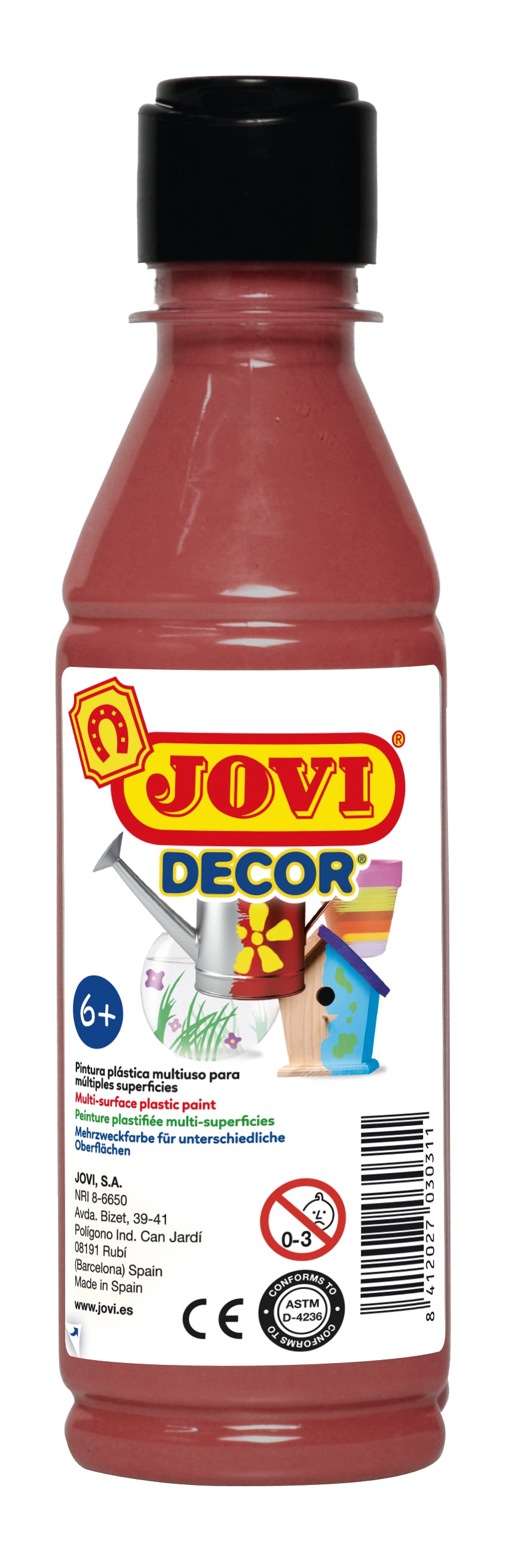 Ακρυλικό χρώμα JOVI Jovidecor 250 ml – καφέ
