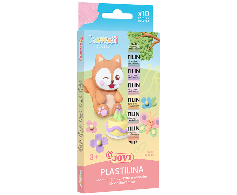 Φυσική πλαστελίνη Jovi Kawaii 10 x 15 g