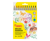 JOVI Lettering μαρκαδόροι ακουαρέλας με μύτη πινέλο 12 τεμ