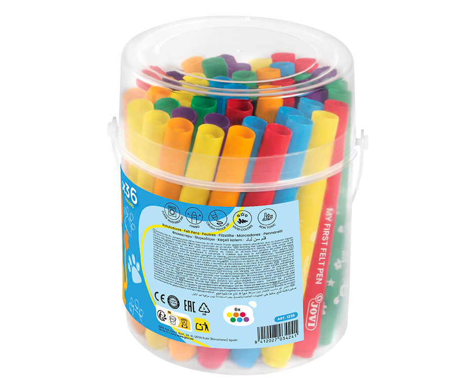 Παιδικοί μαρκαδόροι JOVI My First Jumbo 36 τμχ – 6 χρώματα