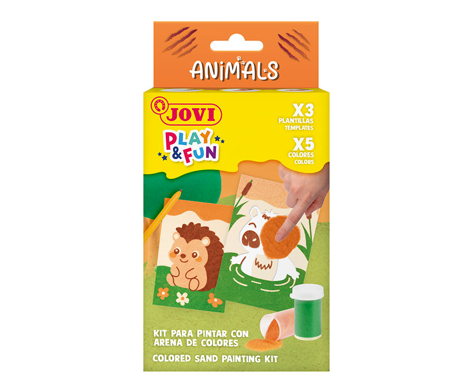 JOVI Play&Fun mini δημιουργικό σετ ζωγραφικής με άμμο – 9 τεμάχια