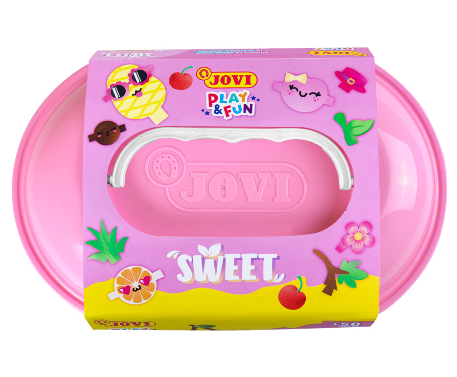 JOVI Play&Fun φυσική πλαστελίνη σε βαλιτσάκι Sweet – 50 τμχ