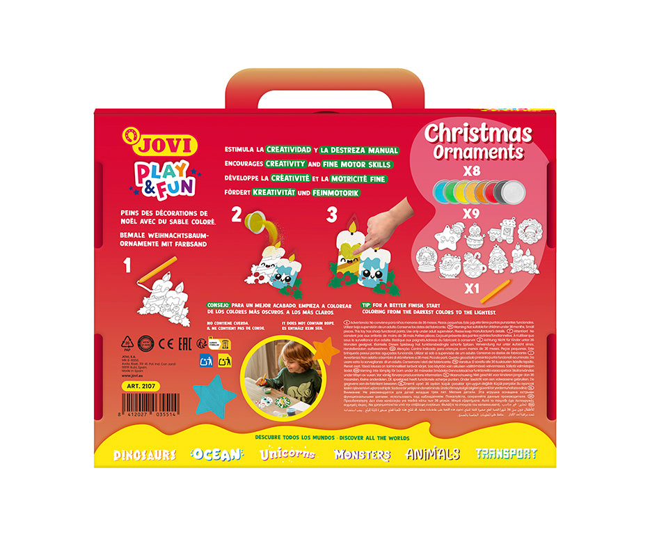 JOVI Play&Fun σετ ζωγραφικής με άμμο Christmas Ornaments - 12 τμχ