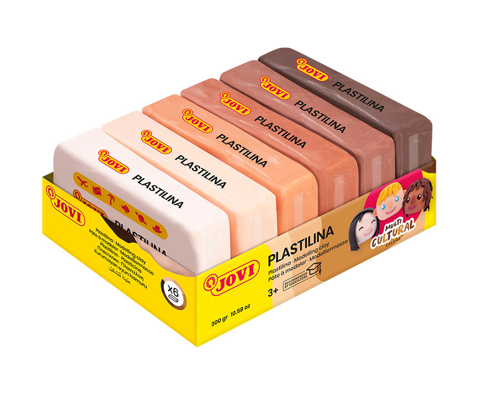 JOVI φυσική πλαστελίνη αποχρώσεις δέρματος 6 x 50 g
