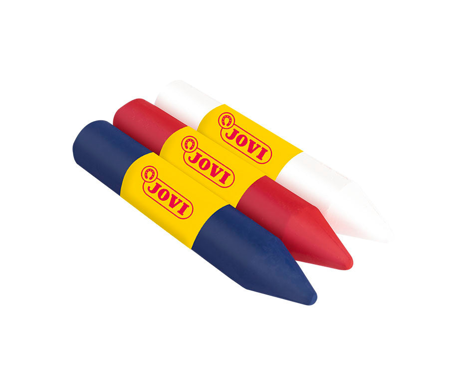 JOVI σετ χρωμάτων face painting σε στικ 3 x 5,6 g - λευκό, κόκκινο και μπλε