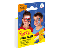 JOVI σετ χρωμάτων face painting σε στικ 3 x 5,6 g - λευκό, κόκκινο και μπλε
