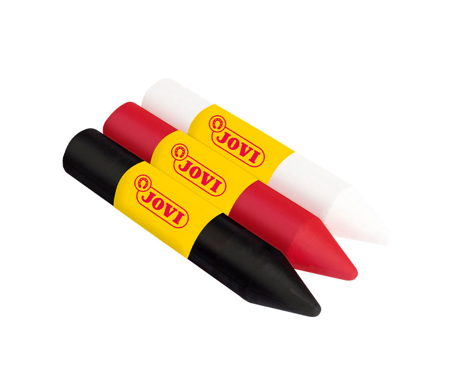 JOVI σετ χρωμάτων face painting σε στικ 3 x 5,6 g - κόκκινο, λευκό και μαύρο