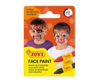 JOVI σετ χρωμάτων face painting σε στικ 3 x 5,6 g - κόκκινο, λευκό και μαύρο