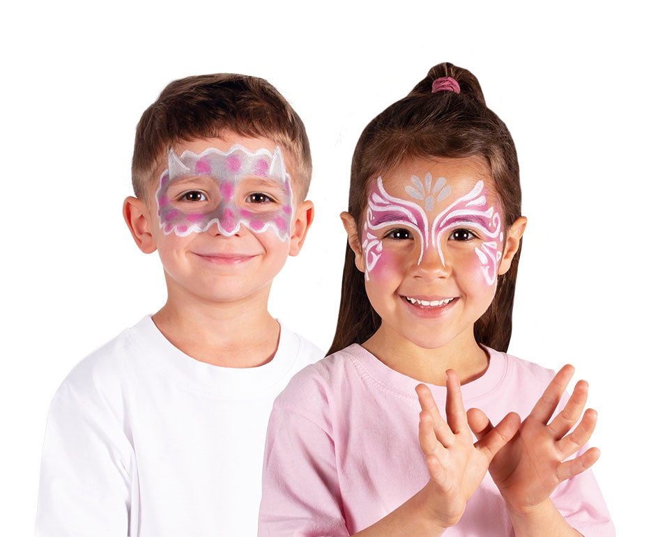 JOVI σετ χρωμάτων face painting σε στικ 3 x 5,6 g - ροζ, ασημί και λευκό