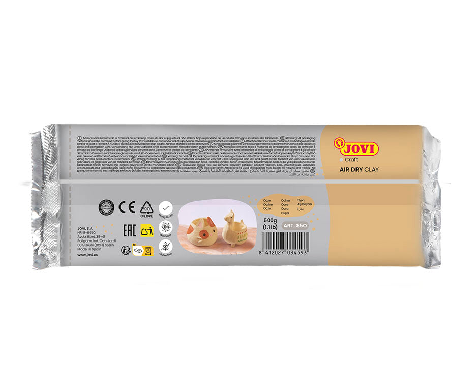 JOVI αυτοσκληρυνόμενος πηλός μοντελισμού 500 g ώχρα