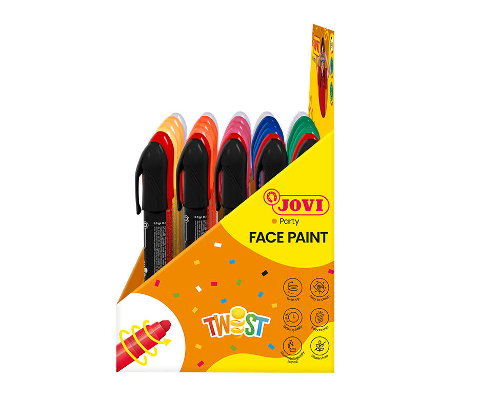 JOVI Twist σετ κηρομπογιές face painting σταντ display 30 τμχ