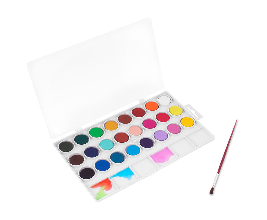JOVI νερομπογιές 24 τεμ. με πινέλο (διάμετρος 22 mm)