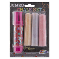 Jumbo κιμωλία πεζοδρομίου με θήκη 3 τεμ. – Ροζ