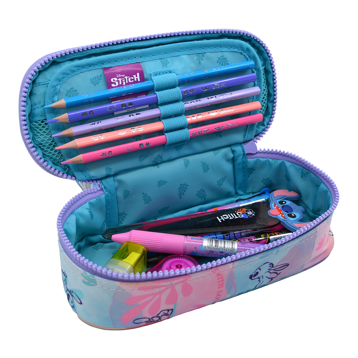 Κασετίνα Colorino Campus Stitch Pastel, χωρίς περιεχόμενο, PES