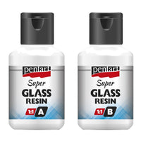 Καθαρή ρητίνη Super Glass Pentart 1: 1 - 2 x 40 ml
