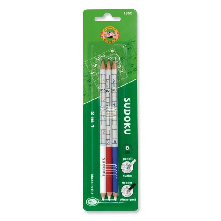 KOH-I-NOOR Μολύβια γραφίτη Sudoku 3 τεμάχια με γόμα