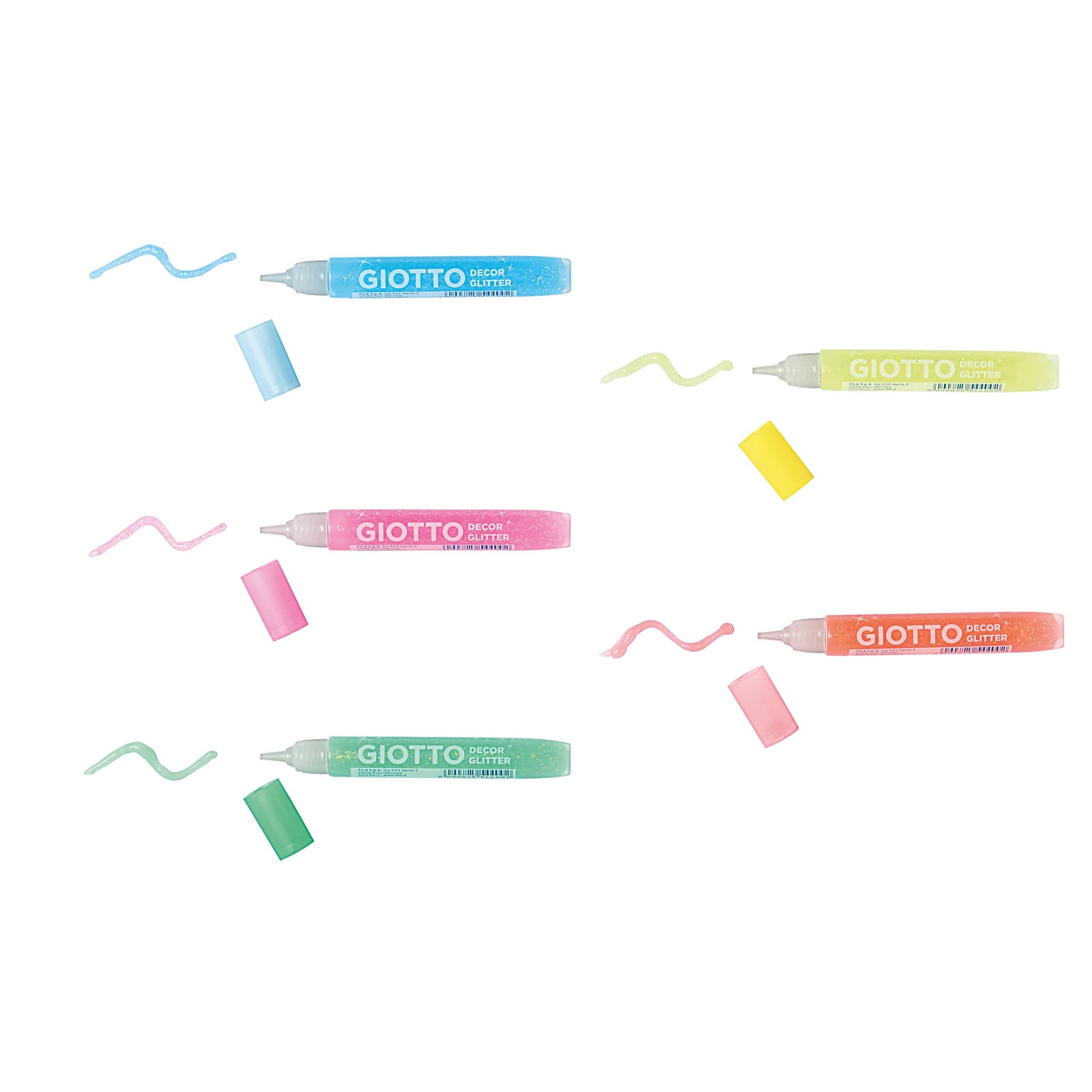 Κόλλα με γκλίτερ GIOTTO Glitter Glue neon χρώματα 5 x 10 g