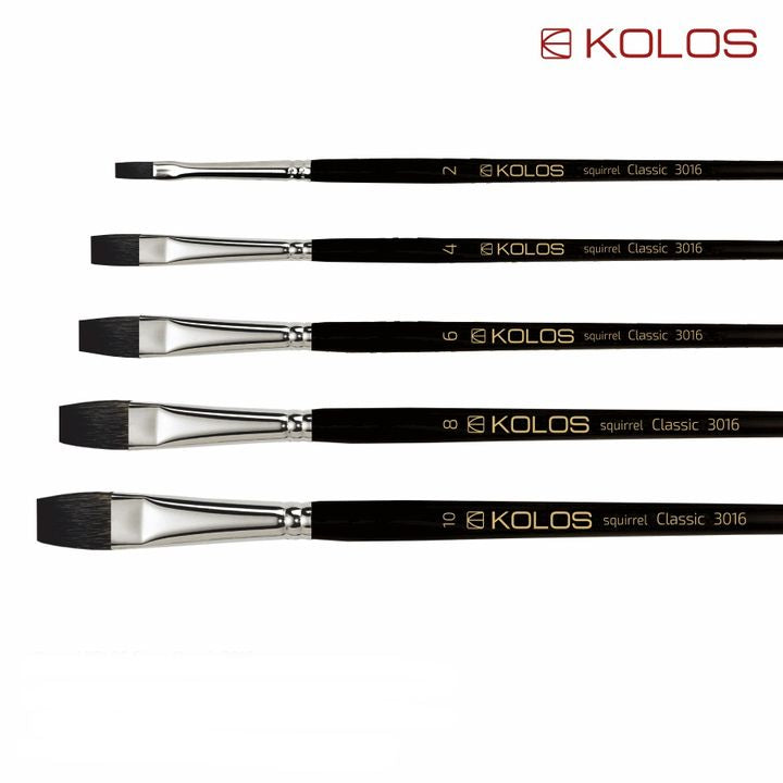 Kolos Classic 3016 Επίπεδη βούρτσα μαλλιών σκίουρου | Διάφορα μεγέθη