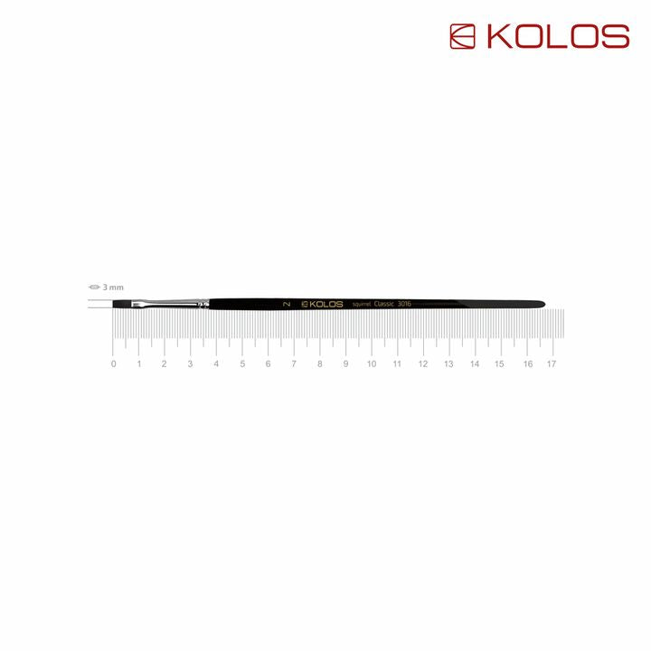 Kolos Classic 3016 Επίπεδη βούρτσα μαλλιών σκίουρου | Διάφορα μεγέθη