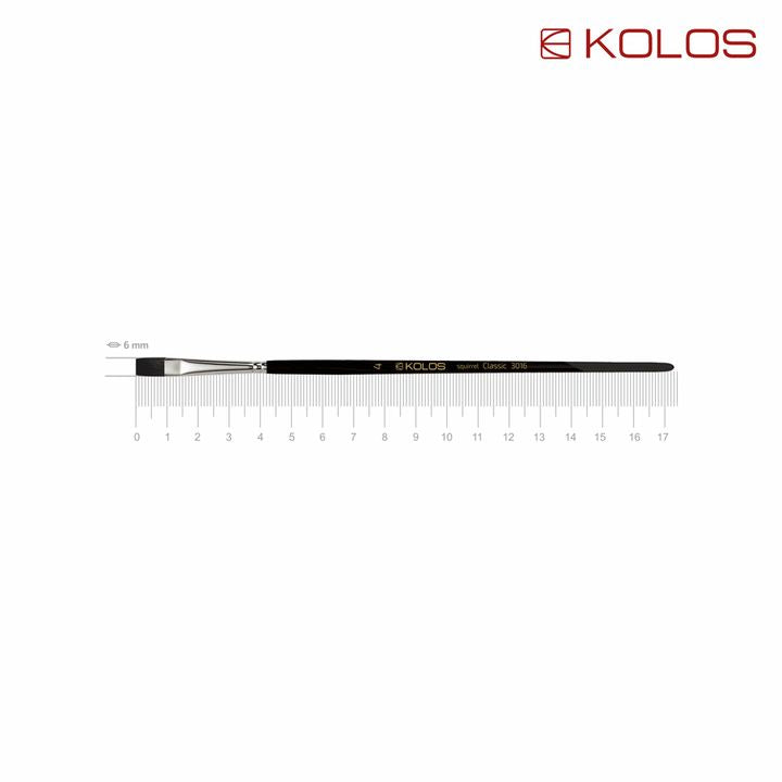 Kolos Classic 3016 Επίπεδη βούρτσα μαλλιών σκίουρου | Διάφορα μεγέθη