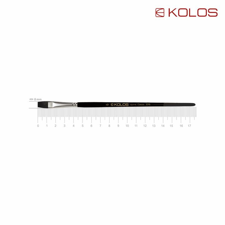Kolos Classic 3016 Επίπεδη βούρτσα μαλλιών σκίουρου | Διάφορα μεγέθη