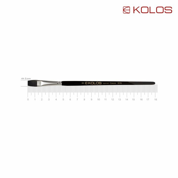 Kolos Classic 3016 Επίπεδη βούρτσα μαλλιών σκίουρου | Διάφορα μεγέθη