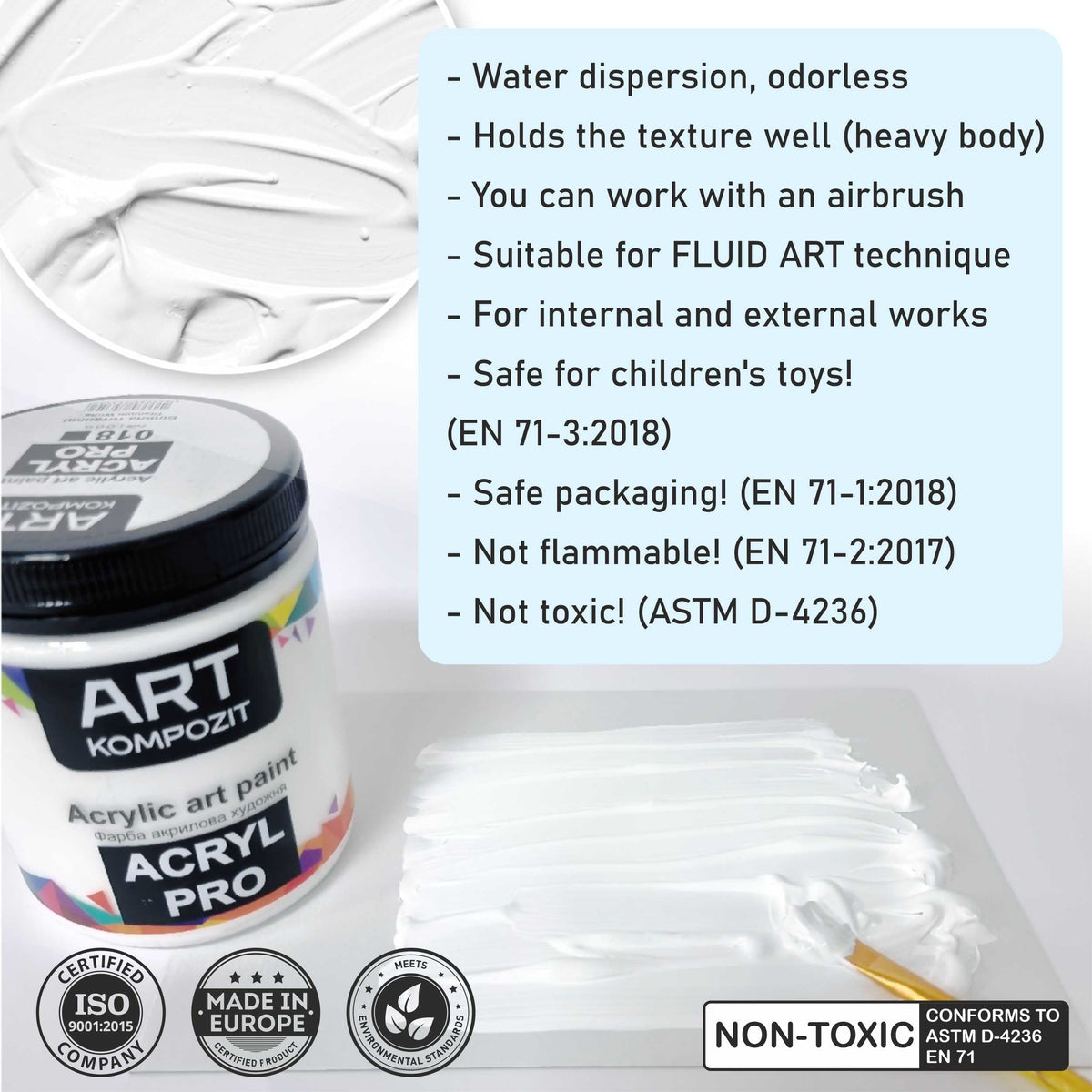 Φθορίζον ακρυλικό χρώμα ACRYL PRO ART Composite 430 ml