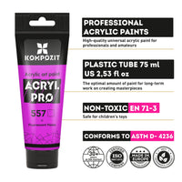 Φθορίζον ακρυλικό χρώμα ACRYL PRO ART Composite 75 ml