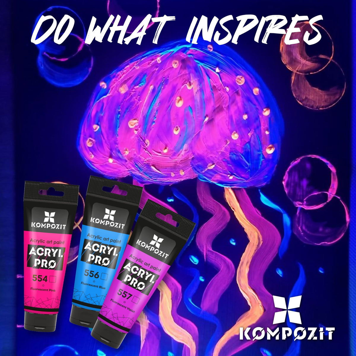 Φθορίζον ακρυλικό χρώμα ACRYL PRO ART Composite 75 ml