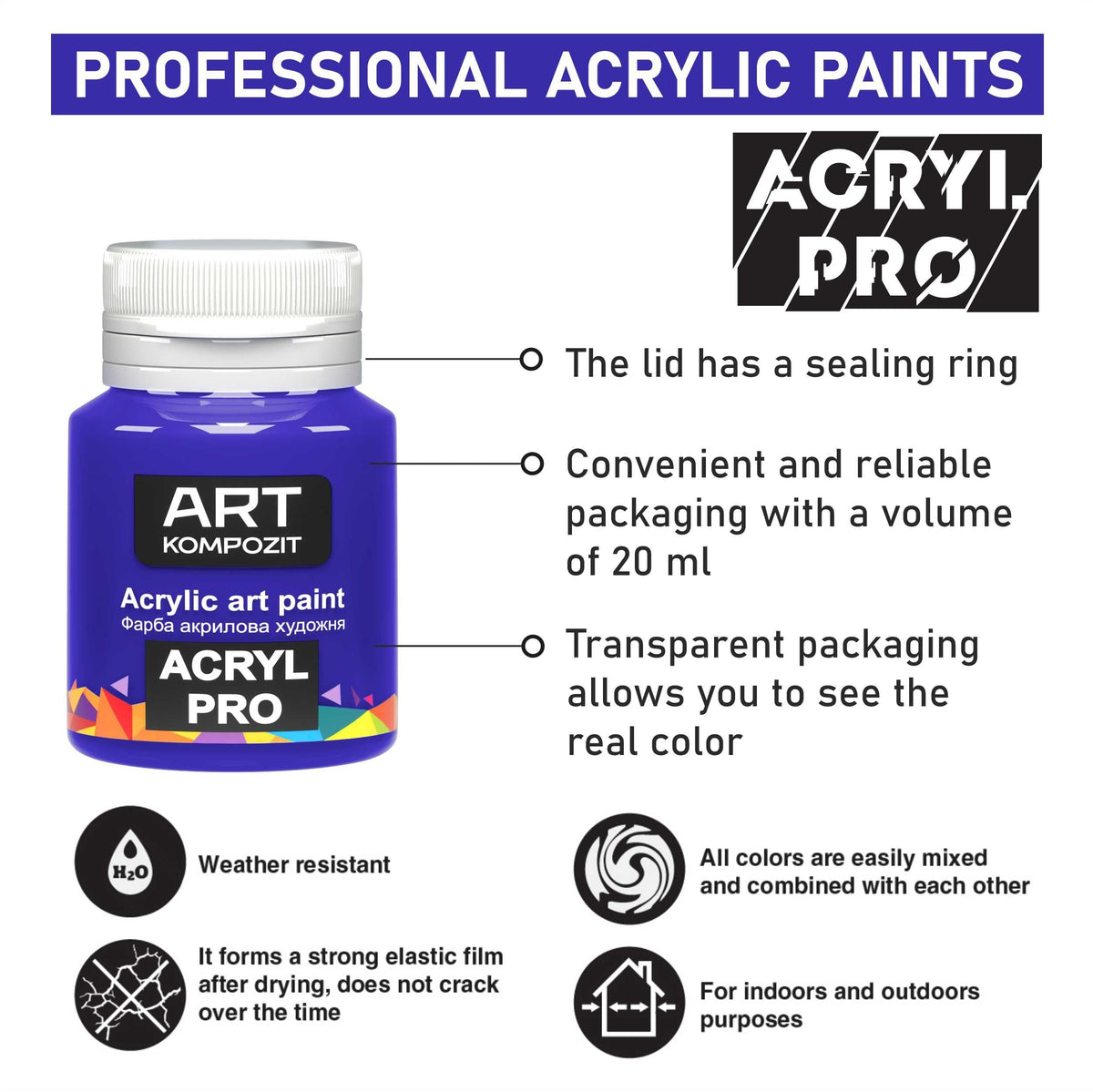 ACRYL PRO Σετ σύνθετων ακρυλικών χρωμάτων