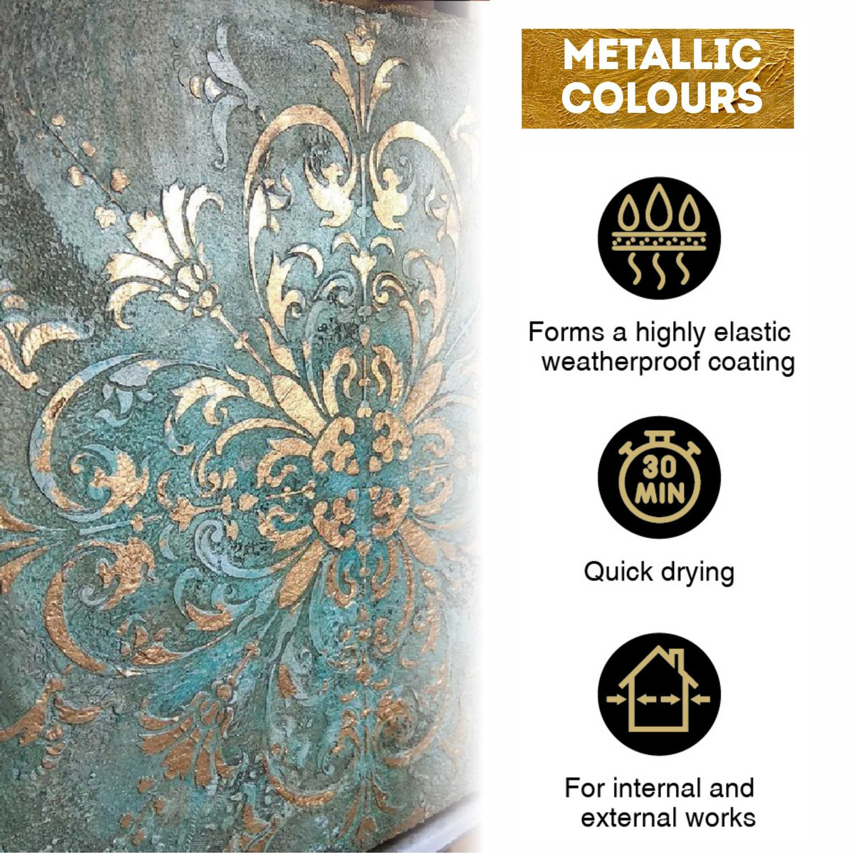 Σετ ακρυλικών χρωμάτων ACRYL PRO Metallic