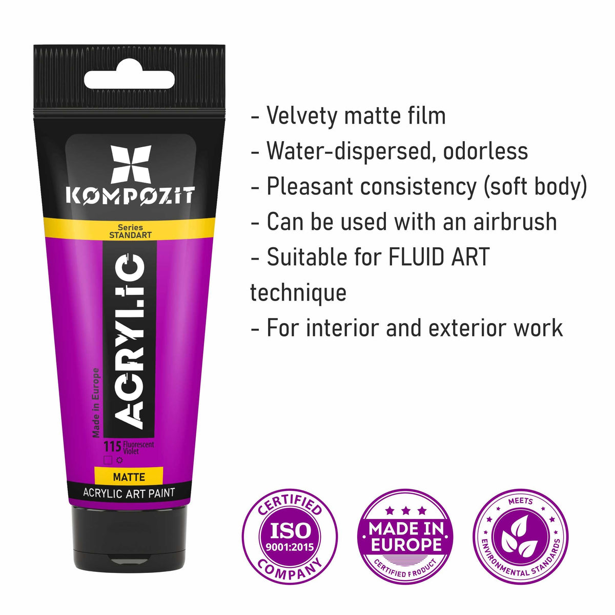 Ακρυλικό χρώμα STANDART Kompozit Metallic 75 ml
