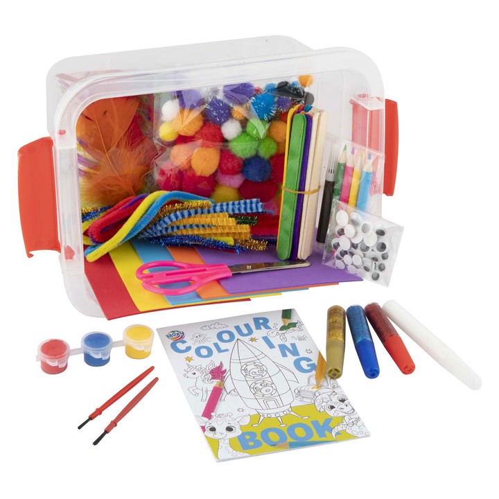 Κουτί χειροτεχνίας 230+ τεμάχια CRAFT KIT σε κουτί αποθήκευσης