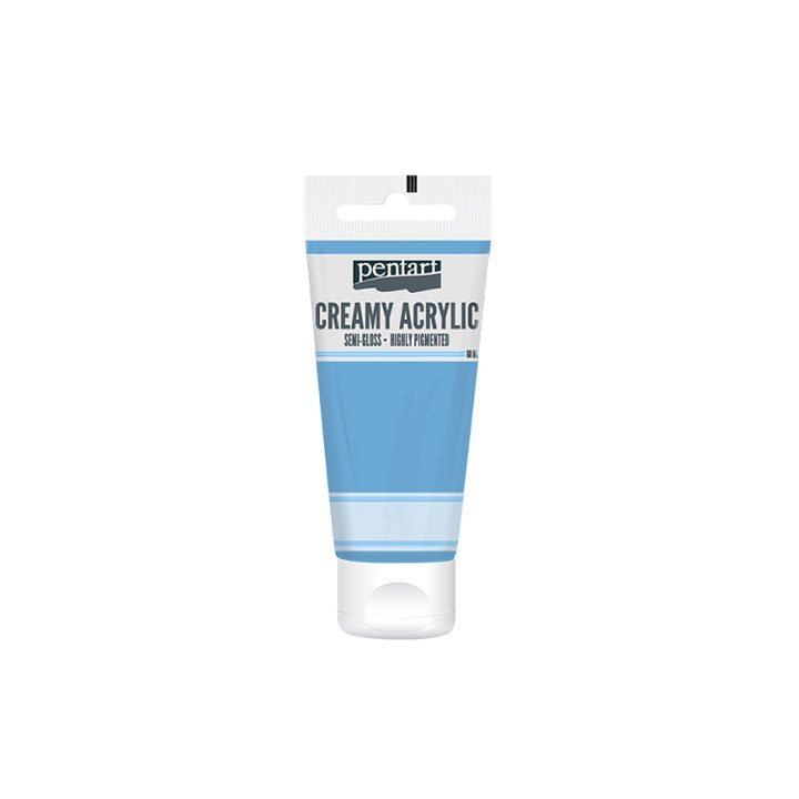 Κρεμμωδες ήμι-ματ ακρυλικόο χρωμα Pentart 60 ml – Ice blue