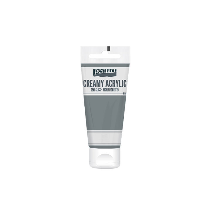 Κρεμμωδες ήμι-ματ ακρυλικόο χρωμα Pentart 60 ml – Light gray