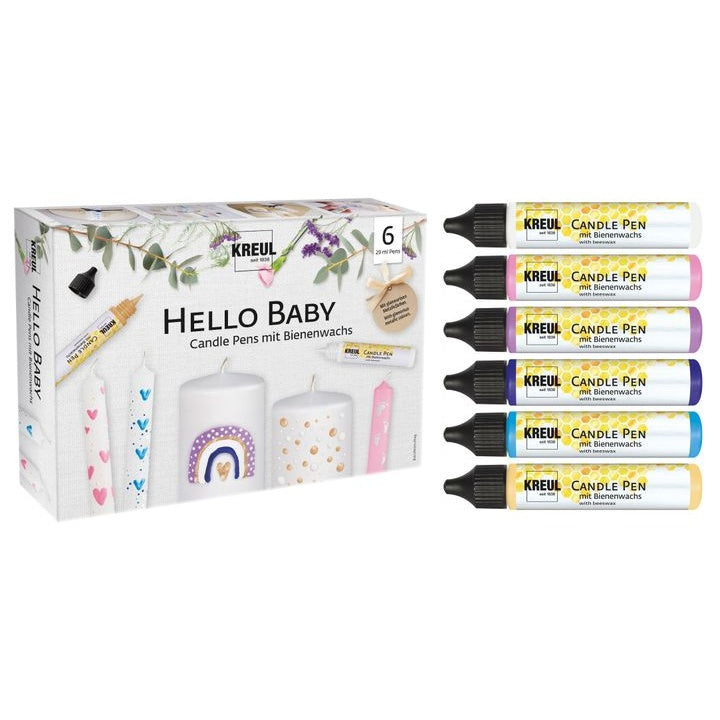 KREUL Στυλό κεριών σετ 6 x 25 ml Hello Baby